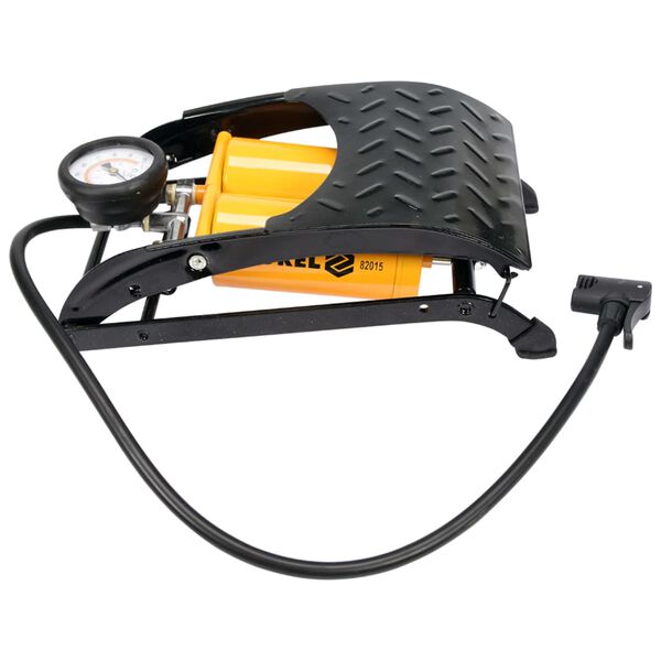 VOREL Doppelzylinder-Fu&szlig;luftpumpe mit Manometer