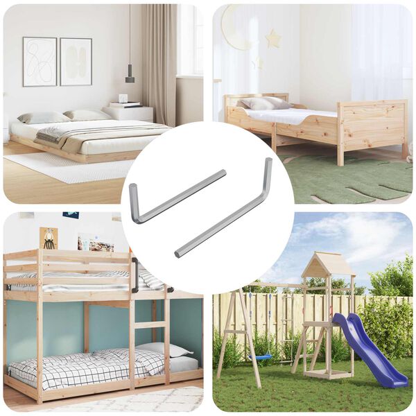 vidaXL Inbusschl&uuml;ssel 2 pcs Silber 32 x 86 mm Stahl