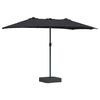 vidaXL Gartenparasol Schwarz 385 x 209 x 244 cm Stoff