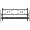 vidaXL Tagesbett ohne Matratze Schwarz 90x190 cm Stahl