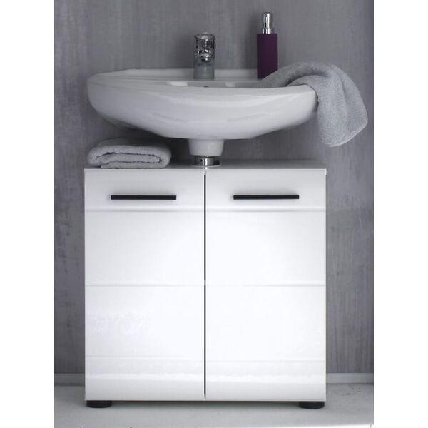 Trendteam Waschbeckenunterschrank Skin Wei&szlig;