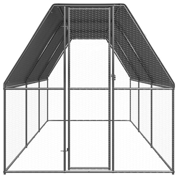 vidaXL H&uuml;hnerk&auml;fig 2x6x2 m Verzinkter Stahl