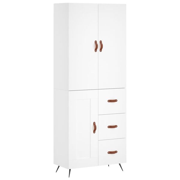 vidaXL Highboard Wei&szlig; 69,5x34x180 cm Holzwerkstoff