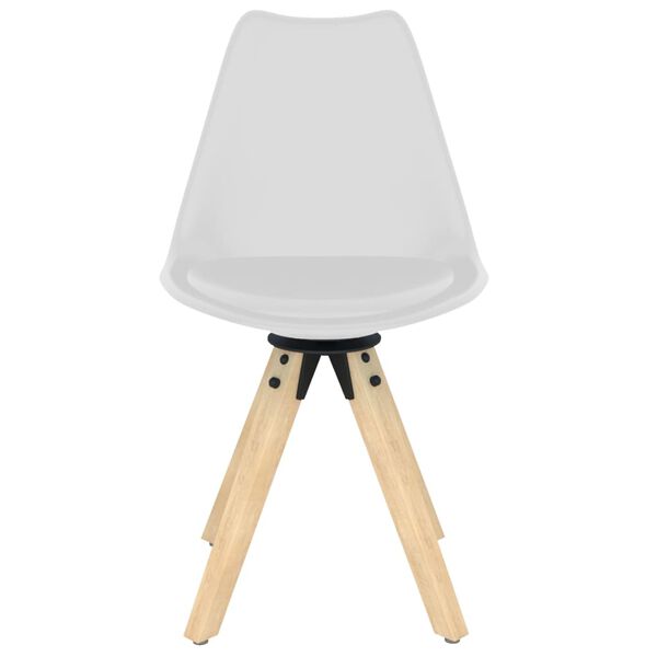 vidaXL Esszimmerst&uuml;hle 4 Stk. Drehbar Wei&szlig; PP