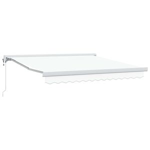 vidaXL Ausziehbare Markise Wei&szlig; 300 x 250 x 165 cm Stoff und Metall