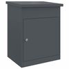 vidaXL Paketdrop-Box mit Speicher Anthrazit 47,5 x 38 x 59 cm Stahl