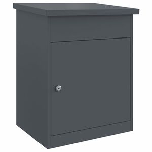 vidaXL Paketdrop-Box mit Speicher Anthrazit 47,5 x 38 x 59 cm Stahl
