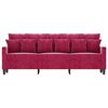 vidaXL 3-Sitzer-Sofa Weinrot 180 cm Samt