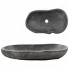 vidaXL Waschbecken Flussstein Oval 60-70 cm