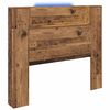 vidaXL Kopfteil mit Regal Altholz 120 x 15 x 103,5 cm Holzwerkstoff