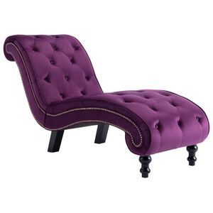 vidaXL Chaiselongue Lila Samt