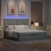 vidaXL Ottoman-Bett mit Matratze & LEDs Hellgrau 160x200 cm Stoff