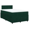 vidaXL Boxspringbett mit Matratze Dunkelgr&uuml;n 120x190 cm Samt