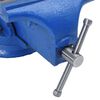 vidaXL Schraubstock Blau 125 mm Gusseisen