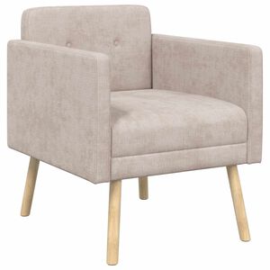 vidaXL Akzentstuhl Beige Chenille-Stoff