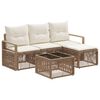 vidaXL Gartensofa-set 5 pcs Beige Poly-Rattan