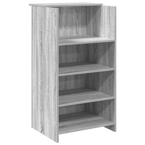 vidaXL Empfangstheke Grau Sonoma 55x50x103,5 cm Holzwerkstoff