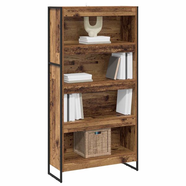 vidaXL B&uuml;cherregal 2 pcs Altholz 80 x 30 x 155 cm Holzwerkstoff