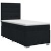 vidaXL Boxspringbett mit Matratze Schwarz 90 x 200 cm Stoff