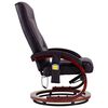 vidaXL Massagesessel mit Fußhocker Braun Kunstleder