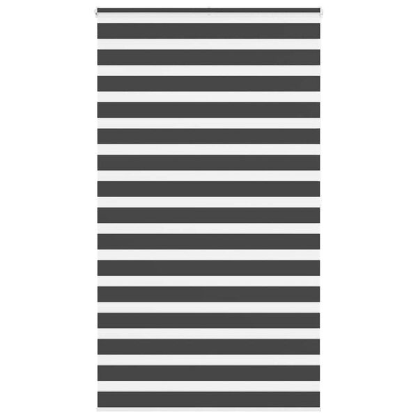 vidaXL Doppelrollo Schwarz 125x200 cm Stoffbreite 120,9 cm Polyester