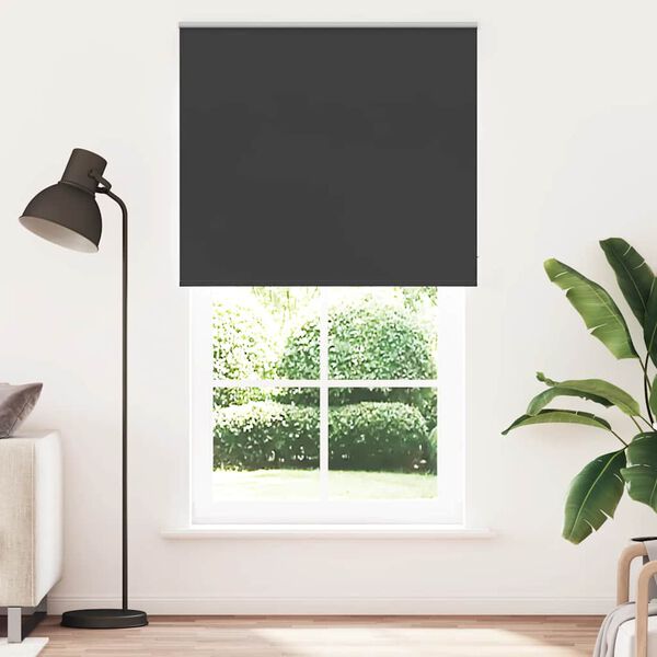 vidaXL Verdunkelungsrollo Schwarz 125x210 cm Stoffbreite 121,6 cm