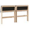 vidaXL Gepolstertes Kopfteil Taupe 140 cm Massives Kiefernholz