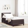 vidaXL Boxspringbett mit Matratze Dunkelbraun 80 x 200 cm Stoff