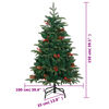 vidaXL Künstlicher Weihnachtsbaum Klappbar mit Zapfen & Beeren 150 cm
