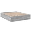 vidaXL Bettgestell Grau Sonoma 160x200 cm Holzwerkstoff