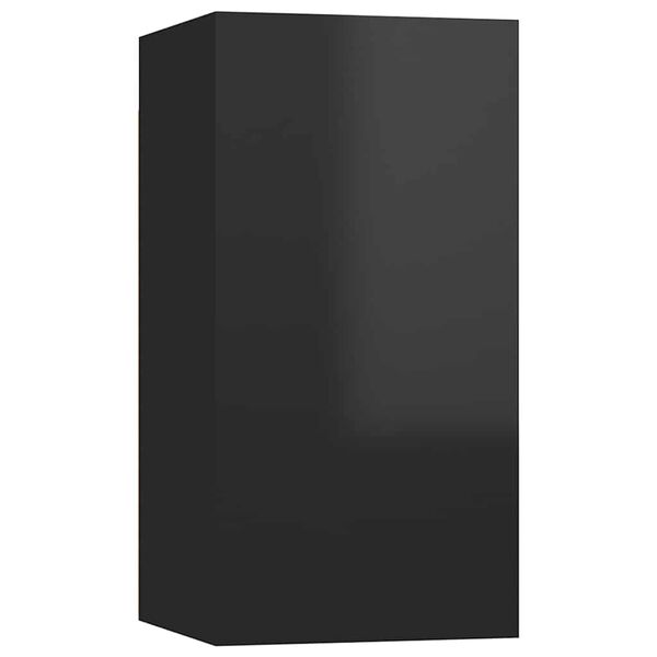 vidaXL TV-Schrank Hochglanz-Schwarz 30,5x30x60 cm Holzwerkstoff