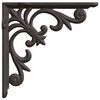 vidaXL Wandregalhalterungen 12 stk. Antikbraun 21.5 x 21.5 x 3.5 cm
