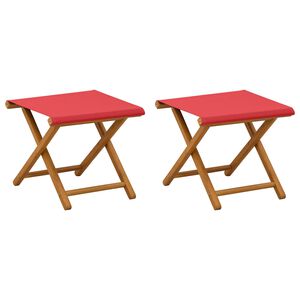 vidaXL Liegestuhl 2 pcs Massives Eukalyptus Holz Rot
