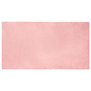 vidaXL Rutschfester Kunstfellteppich Olite Rosa 60 x 110 cm Polyester