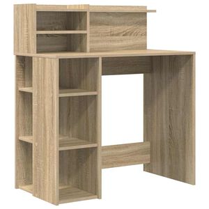 vidaXL Schreibtisch Sonoma-Eiche Holzwerkstoff 90 x 48 x 101,5 cm