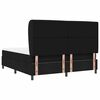 vidaXL Boxspringbett mit Matratze Schwarz 180 x 200 cm Stoff