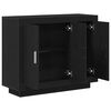 vidaXL Sideboard Schwarz Eichen-Optik 92 x 35 x 75 cm Holzwerkstoff