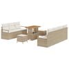 vidaXL Garten-Sofa-Set 10 stk. 9-Sitzanzahl Beige und Creme