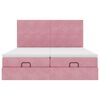 vidaXL Ottoman-Bett mit Matratzen Rosa 200x200 cm Samt