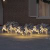 vidaXL LED Rentiere mit 180 LEDs 6 pcs Multicolor PET