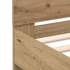 vidaXL Bettrahmen mit LED Artisan-Eiche 140 x 190 cm Holzwerkstoff