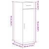 vidaXL Sideboard mit Schubladen Altholz 30 x 42,5 x 93 cm