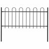 vidaXL Gartenzaun BOXTEL mit B&uuml;gelaufsatz Stahl 181 x 80 cm Schwarz