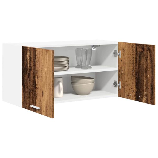 vidaXL H&auml;ngeschrank mit Speicher Altholz 80 x 31 x 40 cm Holzwerkstoff