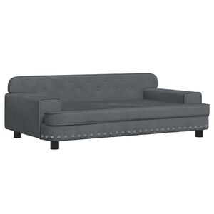 vidaXL Hundebett Dunkelgrau 90x53x30 cm Samt