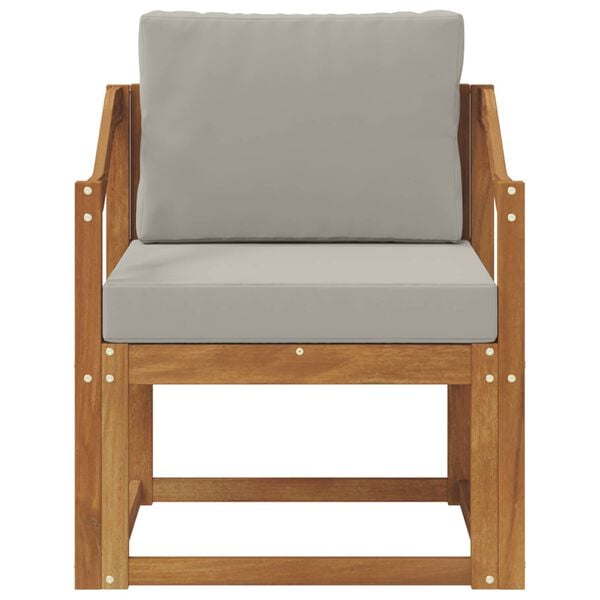 vidaXL Outdoor-Sofa Massives Akazienholz und Polyester