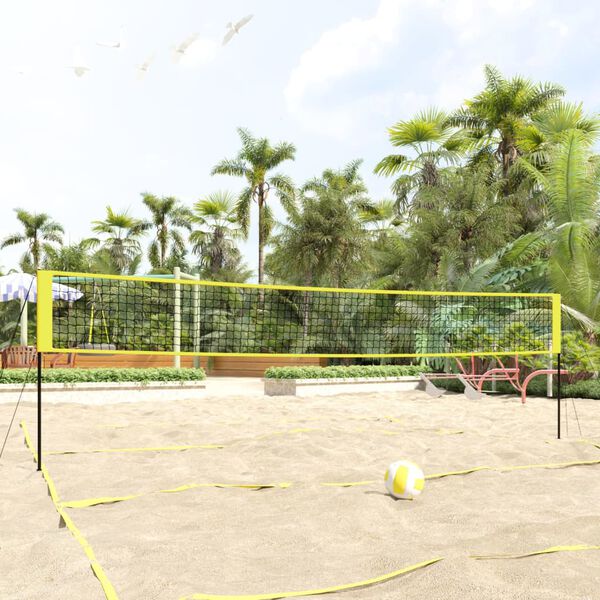 vidaXL Volleyballnetz Gelb und Schwarz 823x244 cm PE-Gewebe