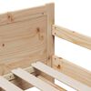 vidaXL Bettrahmen mit Matratze Braun 80 x 200 cm Massives Kiefernholz