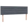 vidaXL Boxspringbett mit Matratze Dunkelgrau 160x210 cm Samt
