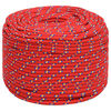 vidaXL Mehrzweck-Allzweckseil 6 mm 25 m Rot PP 240 kg Max. Traglast